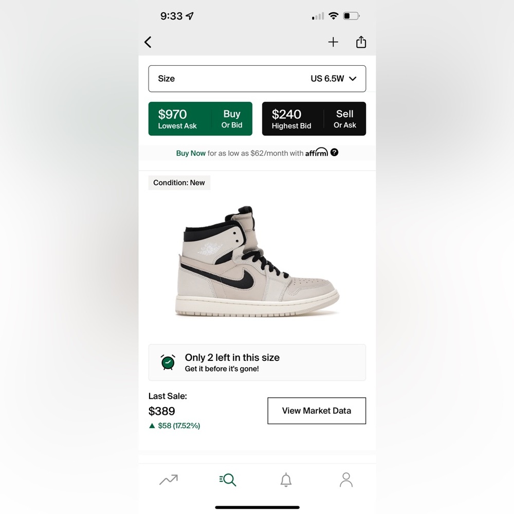 Wmns Air Jordan 1 Zoom 'Summit White' - 6.5W - Picture 9 of 9